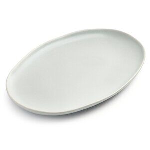 Oake Ceramic Serving Platter Stoneware Pale Blue